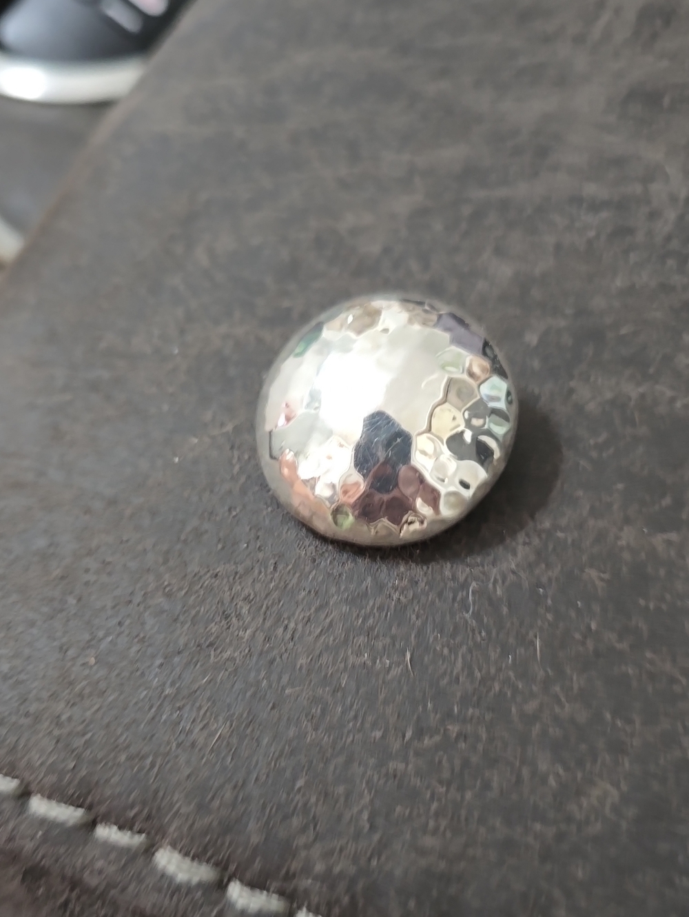 Silver Hammered Dome Pendant - Silpada